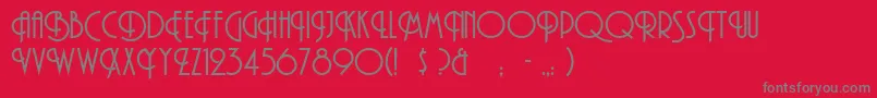 MadisonDeco Font – Gray Fonts on Red Background