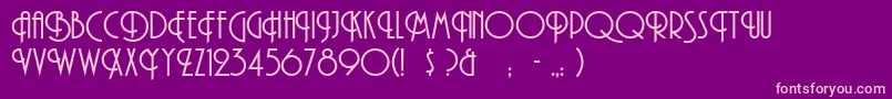 MadisonDeco Font – Pink Fonts on Purple Background