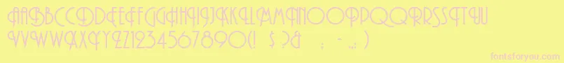 MadisonDeco Font – Pink Fonts on Yellow Background