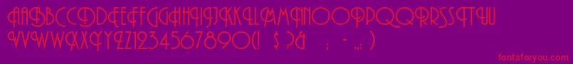 MadisonDeco Font – Red Fonts on Purple Background