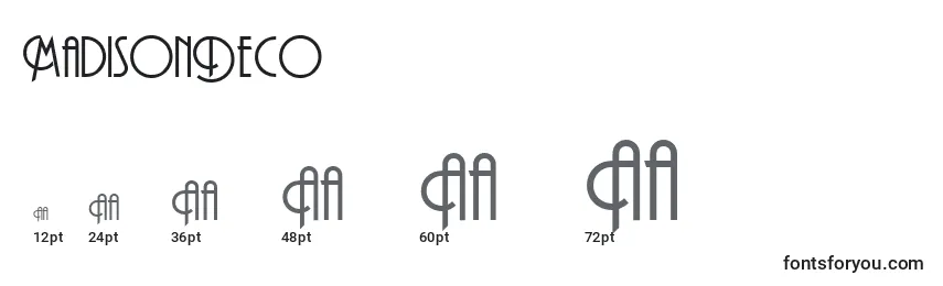 MadisonDeco Font Sizes