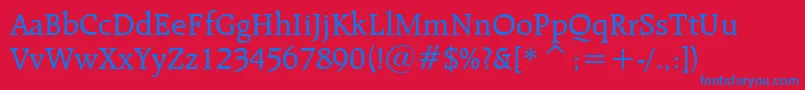 RaleighMediumBt Font – Blue Fonts on Red Background