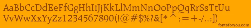 RaleighMediumBt Font – Brown Fonts on Orange Background