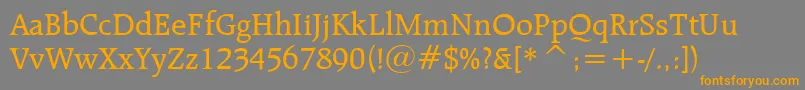RaleighMediumBt Font – Orange Fonts on Gray Background