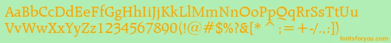 RaleighMediumBt Font – Orange Fonts on Green Background