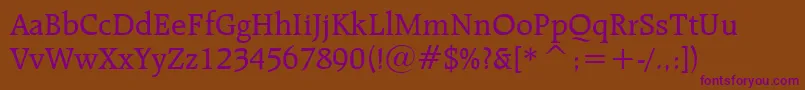 RaleighMediumBt Font – Purple Fonts on Brown Background