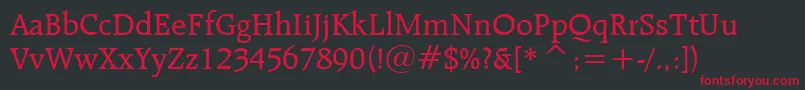 RaleighMediumBt Font – Red Fonts on Black Background