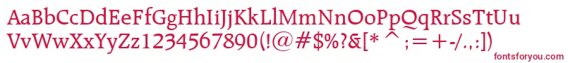 フォントRaleighMediumBt – 赤い文字