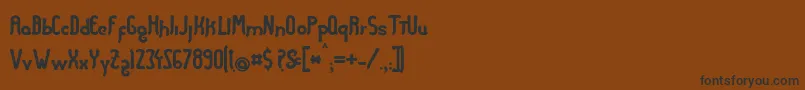 Caramelo-Schriftart – Schwarze Schriften auf braunem Hintergrund