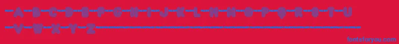 Czcionka Ftactregdemo – niebieskie czcionki na czerwonym tle