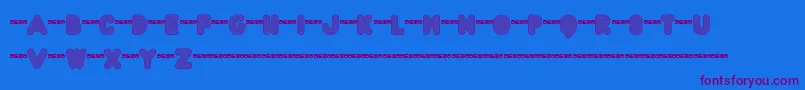 Шрифт Ftactregdemo – фиолетовые шрифты на синем фоне