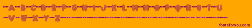 Ftactregdemo Font – Purple Fonts on Orange Background