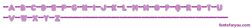 Czcionka Ftactregdemo – fioletowe czcionki na białym tle