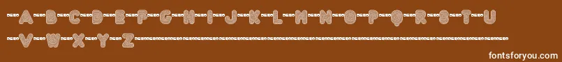 Ftactregdemo Font – White Fonts on Brown Background