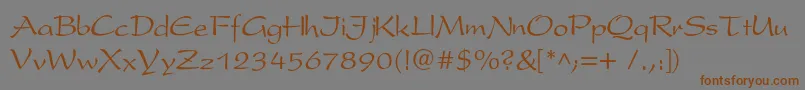 Perspectivec Font – Brown Fonts on Gray Background