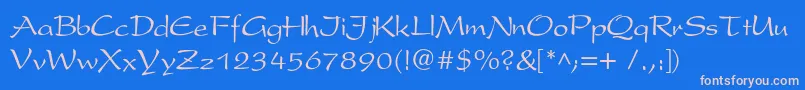 Perspectivec Font – Pink Fonts on Blue Background