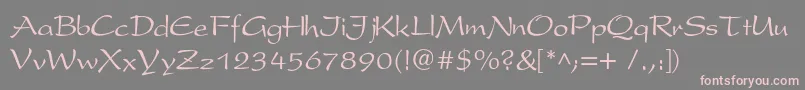 Perspectivec Font – Pink Fonts on Gray Background