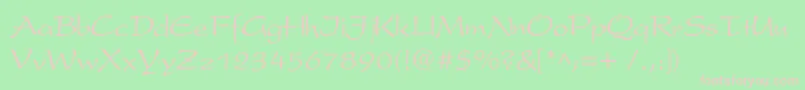 Perspectivec Font – Pink Fonts on Green Background