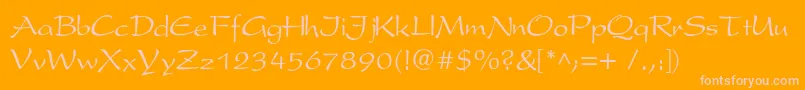 Perspectivec Font – Pink Fonts on Orange Background