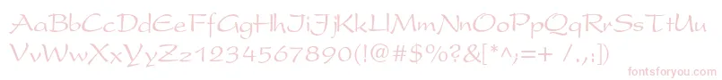 Perspectivec Font – Pink Fonts on White Background