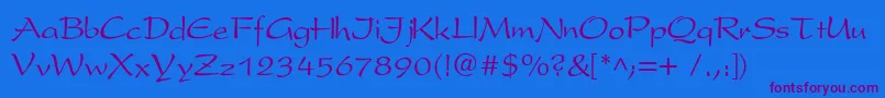 Perspectivec Font – Purple Fonts on Blue Background