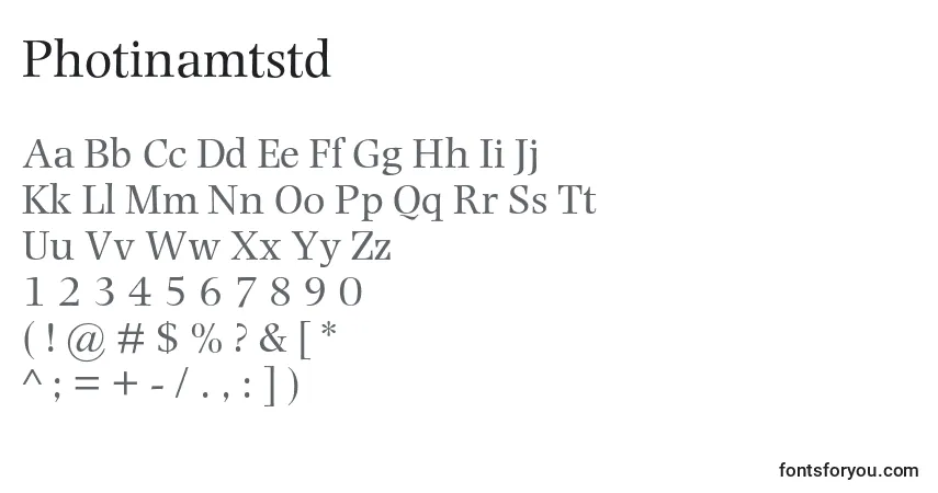 Photinamtstdフォント–アルファベット、数字、特殊文字