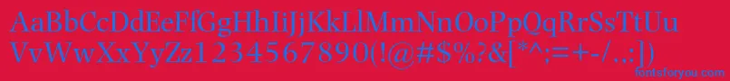 Photinamtstd Font – Blue Fonts on Red Background