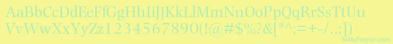 Photinamtstd Font – Green Fonts on Yellow Background