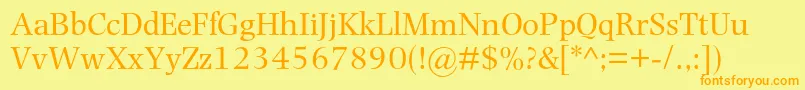 Photinamtstd Font – Orange Fonts on Yellow Background