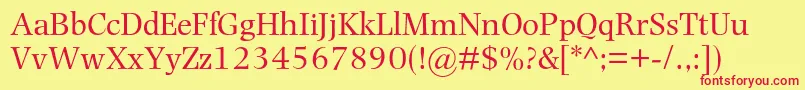Photinamtstd Font – Red Fonts on Yellow Background