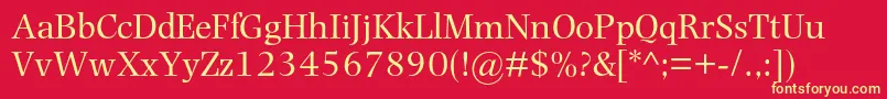 Photinamtstd Font – Yellow Fonts on Red Background