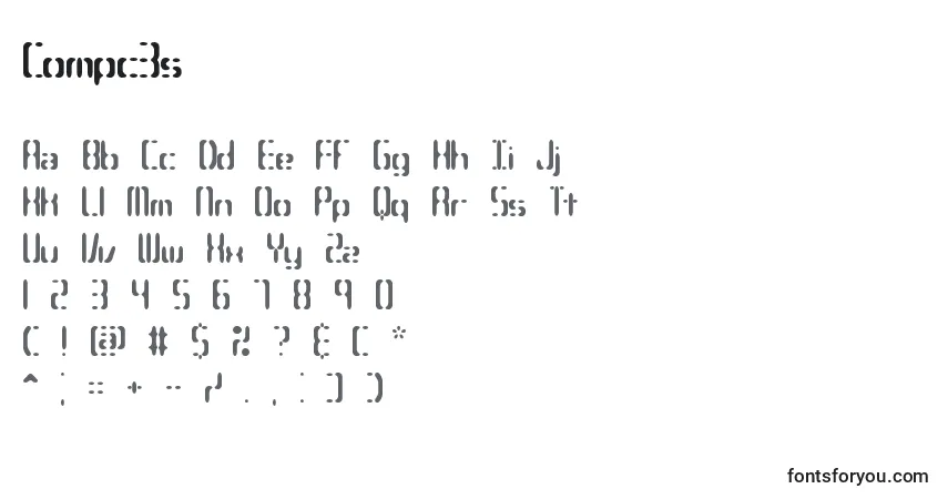 Fuente Compc3s - alfabeto, números, caracteres especiales