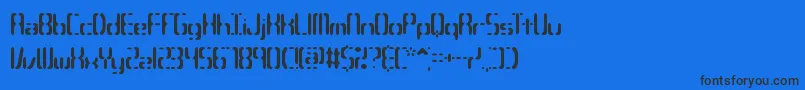 Compc3s Font – Black Fonts on Blue Background