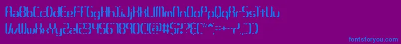 フォントCompc3s – 紫色の背景に青い文字