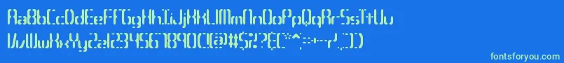 Compc3s Font – Green Fonts on Blue Background