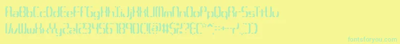 Compc3s Font – Green Fonts on Yellow Background