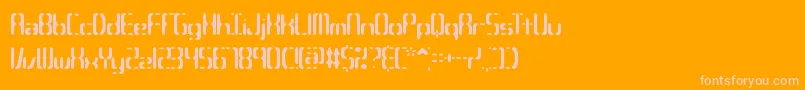 Compc3s-Schriftart – Rosa Schriften auf orangefarbenem Hintergrund