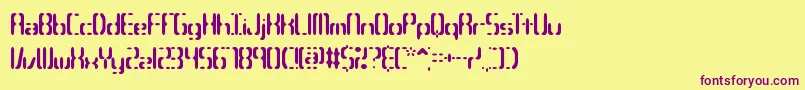 Compc3s Font – Purple Fonts on Yellow Background