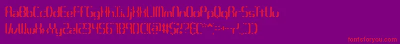 Compc3s-Schriftart – Rote Schriften auf violettem Hintergrund