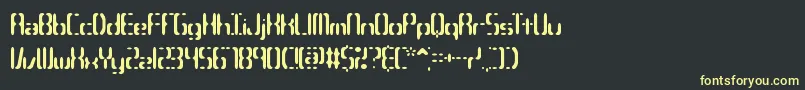 フォントCompc3s – 黒い背景に黄色の文字