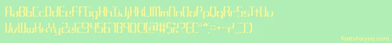 Compc3s Font – Yellow Fonts on Green Background