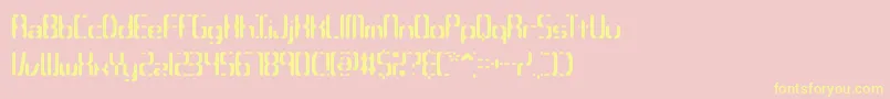 Compc3s Font – Yellow Fonts on Pink Background