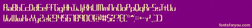 Compc3s Font – Yellow Fonts on Purple Background