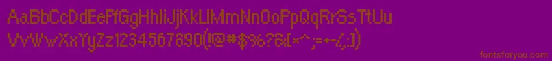 Orangeki-fontti – ruskeat fontit violetilla taustalla