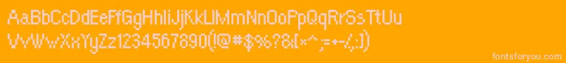 Fonte Orangeki – fontes rosa em um fundo laranja