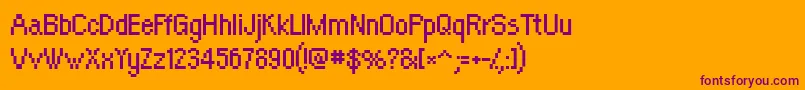 フォントOrangeki – オレンジの背景に紫のフォント