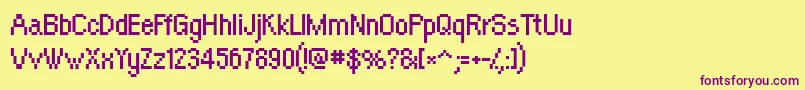Orangeki Font – Purple Fonts on Yellow Background