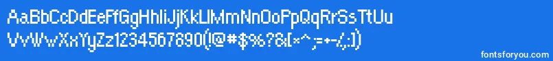 Orangeki Font – White Fonts on Blue Background
