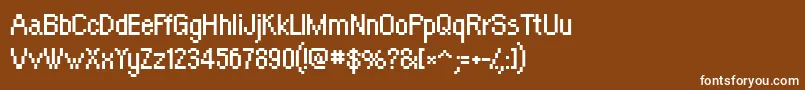 フォントOrangeki – 茶色の背景に白い文字