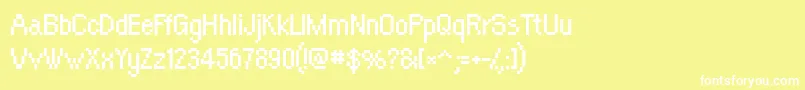 Шрифт Orangeki – белые шрифты на жёлтом фоне